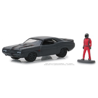 Greenlight 1:64 Scale The Hobby Shop Series 6 1971 Dodge Challenger "Shakedown Tribute" with Race Car Driver