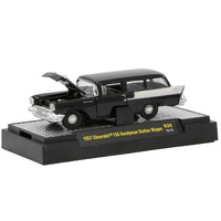 M2 Machines Auto-Thentics 1:64 Scale 1957 Chevy 150 Handyman Station Wagon Black R39