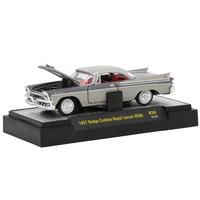 M2 Machines Auto-Thentics 1:64 Scale 1957 Dodge Custom Royal Lancer D500 Gray R39