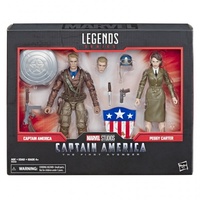Marvel Legends Series 80th Anniversary Action Figure 2 Pack - Captain America WWII & Peggy Carter (6" Scale)