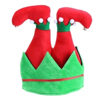 Christmas Upside Down Elf Red & Green Pants Hat