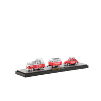 M2 Machines 1:64 Auto-Haulers Coca-Cola Release - 1959 VW Microbus Deluxe USA Model &1953 VW Beetle Deluxe USA Model