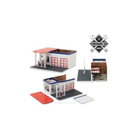 Greenlight 1:64 Scale Vintage Gas Station Chevron Mechanics Corner Diorama