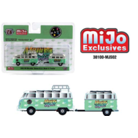 M2 Machines 1:64 Auto Machine Mijo Exclusive VW Volkswagen Microbus Deluxe U.S.A. With Trailer Maui & Son Limited 3,000 PCS