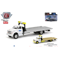M2 Machines 1:64 Auto Trucks Mijo Exclusive 1967 Chevrolet C60 Flatbed Truck White Limited 3,000 Pieces World Wide