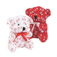 Mini Hugs & Kisses Stuffed Bear - Valentine's Day - Red
