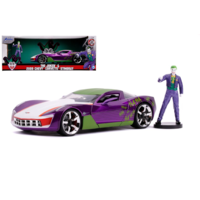 Hollywood Rides 1:24 Scale DC Comics - The Joker & 2009 Chevrolet Corvette Stingray (Purple/White/Green)