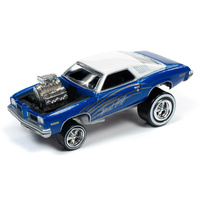 Johnny Lightning 1:64 Scale Street Freaks 2019 Release 3A - Zingers - 1973 Pontiac GTO (Blue)