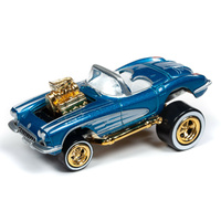 Johnny Lightning 1:64 Scale Street Freaks 2019 Release 2B - Zingers!- 1958 Chevy Corvette (Blue)