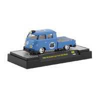 M2 Machines 1:64 Auto-Shows Release 56 - 1960 Volkswagen Double Cab Truck USA Model in Blue