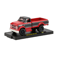 M2 Machines 1:64 Auto-Shows Release 56 - 1970 Chevrolet C60 Truck in Bright Red and New Black Metallic