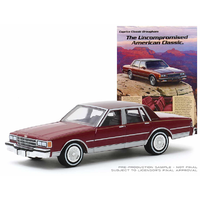 Greenlight 1:64 Vintage Ad Cars Series 2 - 1986 Chevrolet Caprice Brougham - “The Uncompromised American Classic”