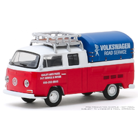 Greenlight 1:64 Scale - Club V-Dub Series 10 Volkswagen Road Service - 1976 Volkswagen T2 Type 2 Double Cab Pick-Up with Canopy
