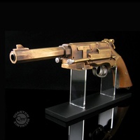Firefly Serenity Malcolm Reynolds Metal-Plated Pistol Replica with Autographed Display Stand