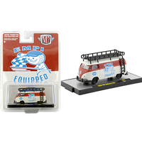 M2 Machines 1:64 Auto Trucks Hobby Exclusive HS02 - 1960 Volkswagen Delivery Van EMPI Equipped (White/Red) Limited Edition 1 of 3600