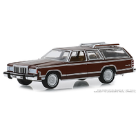 Greenlight 1:64 Estate Wagons Series 4 - 1980 Mercury Grand Marquis Colony Park in Dark Chamois Metallic with Woodgrain
