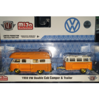 Chase M2 Machines 1:64 Auto Machine Mijo Exclusive VW Volkswagen Double Cab Camper & Trailer Limited 3,000 PCS