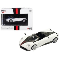 True Scale Miniatures Mini GT - Pagani Huayra Roadster RHD (Right Hand Drive) White "Hong Kong Exclusive"
