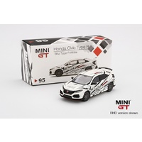 True Scale Miniatures Mini GT - Honda Civic Type R (FK8) RHD (Right Hand Drive) White "BLITZ" Limited Edition to 1,200 pieces Worldwide