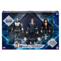 Doctor Who - 10th Doctor, Sarah Jane and Cyberman 7” Action Figure 3-Pack