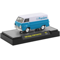 M2 Machines 1:64 Auto-Thentics Release 57 - 1964 Dodge A100 Panel Van Bright White and Blue "PanAm"