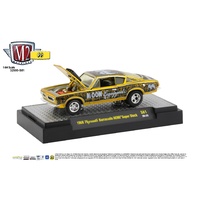 M2 Machines 1:64 Scale - Mooneyes Liquid Gold Series 2 - 1968 Plymouth Barracuda HEMI
