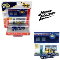 Johnny Lightning 1:64 Scale Diorama: Sunoco Service Station with 1967 Chevy Camaro