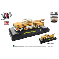 M2 Machines 1:64 Auto-Trucks - 1973 Chevrolet Cheyenne C10 Truck Da Big Kahuna with Surfboard Limited Edition 4,800 - MiJo Exclusives