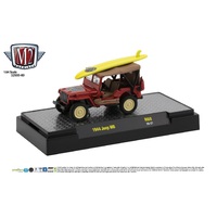 M2 Machines 1:64 Auto-Thentics Release 60 - 1944 Jeep MB with surfboard - Red