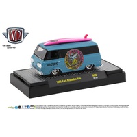 M2 Machines 1:64 Auto-Thentics Release 60 - 1965 Ford Econoline Van with surfboard - Blue & Black