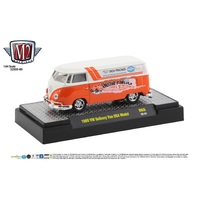 M2 Machines 1:64 Auto-Thentics Release 60 - 1960 Volkswagen Delivery Van USA Model - White & Orange