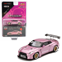 True Scale Miniatures Mini GT - MiJo Exclusive Nissan GT-R R35 "Pandem" with GT Wing Passion Pink Metallic Limited Edition to 1800 pieces Worldwide