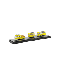 M2 Machines Auto Haulers Mello Yellow & Coca Cola Release TW05 - 1960 VW Double Cab Truck USA Model & 1960 VW Microbus Deluxe USA Model 2020