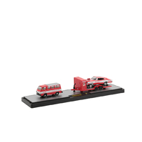 M2 Machines Auto Haulers Mello Yellow & Coca Cola Release TW05 - 1964 Dodge A100 Camper &1966 Dodge Charger Gasser