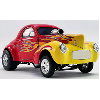 ACME 1:18 Scale - 1941 Red Flamed Gasser (Red with yellow flames) - Limited 1 of 408 pieces
