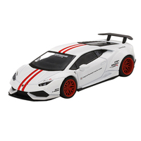MiJo Exclusives - True Scale Miniatures Mini GT - Lamborghini Huracan Version 1 LB Works White with Red Stripes Limited Edition to 2400 pcs Worldwide