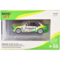 True Scale Miniatures Mini GT - BMW M3 (E30) #6 Emanuele Pirro "Watson's" Team Schitzer Winner Guia Race of Macau (1991) "Hong Kong Exclusive"