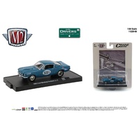 M2 Machines Auto-Drivers 1:64 Scale Release 69 - 1965 Ford Mustang Fastback 2+2 # 525 (blue)