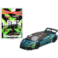 MiJo Exclusive True Scale Miniatures Mini GT 1:64 - Lamborghini Huracan GT LB Works Magic Green "Collaboration Model" by Tarmac Works & Mini GT