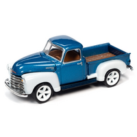Johnny Lightning 1:64 Classic Gold Release 2 Version B - 1950 Chevrolet Truck (Custom Metallic Blue & White (2-Tone)