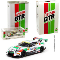 Tarmac Works 1:64 Scale - Hobby 64 - Nissan GT-R Nismo GT3 Macau GT Cup FIA GT World Cup 2018 Tsugio Matsuda (White) w Metal Oil Can Storage Container