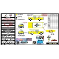 Machines 1:64 Auto-Thentics Hobby Exclusives 1957 Chevy Sedan Delivery Mooneyes Surf Limited Edition