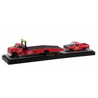 M2 Machines 1:64 Auto-Haulers Coca-Cola Release TW02 - 1970 Chevrolet C60 Ramp Truck with 1979 Chevrolet Silverado Pickup