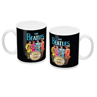 The Beatles Sgt Peppers Black Mug