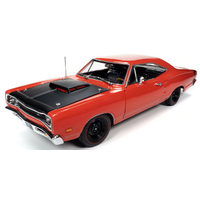 Auto World 1:18 American Muscle - 1969 1/2 Dodge Coronet Super Bee (R4 bright red) - Includes A12 Reunion Banner & Wheel Covers