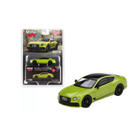MiJo Exclusive True Scale Miniatures Mini GT - Bentley Continental GT Limited Edition by Mulliner Green Metallic with Black Top Ltd Ed to 1800