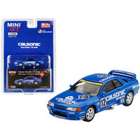 MiJo Exclusive True Scale Miniatures Mini GT - Nissan Skyline GT-R (R32) Gr. A RHD (Right Hand Drive) #12 "Calsonic" Japan Touring Car Championship JT