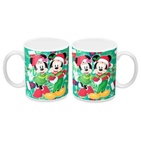 Disney Coffee Mug Mickey and Minnie Mouse Christmas