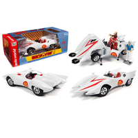 Auto World 1:18 - Speed Racer Mach 5 with Speed and Chim Chim figures