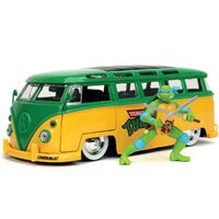 TMNT Jada 1:24 Scale Hollywood Rides - Teenage Mutant Ninja Turtles 1963 Volswagen Bus - Leonardo